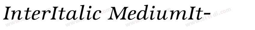 InterItalic MediumIt字体转换